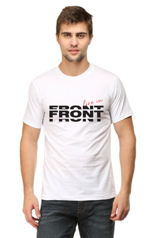 Men White FP Casual T-Shirt